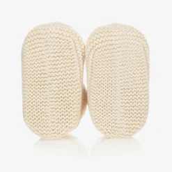 Ivory Organic Cotton Knit Booties