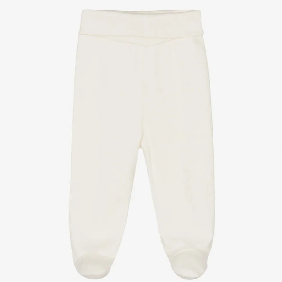 Ivory Organic Cotton Teddy Baby Trousers