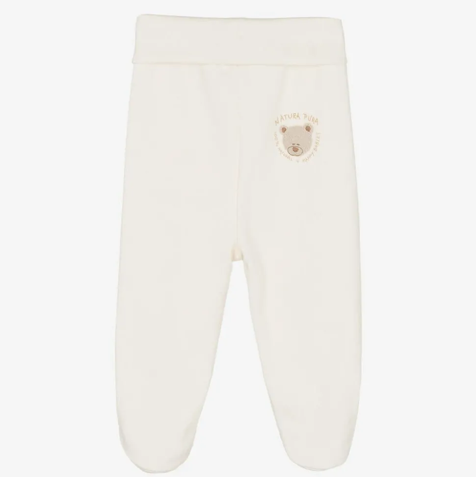 Ivory Organic Cotton Teddy Baby Trousers
