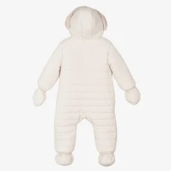 Ivory Padded Bunny Snowsuit