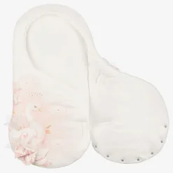 Ivory Peacock Print Cotton Baby Nest (66cm)