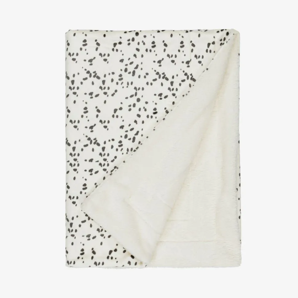 Ivory Plush Dalmation Print Blanket (98cm)