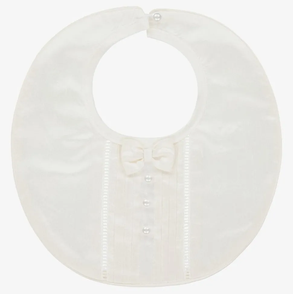 Ivory Silk Baby Bib