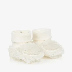 Ivory Teddy Fleece Booties
