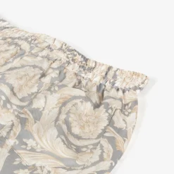 Junior Boys Ivory Silk Barocco Shorts