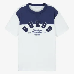Junior Boys White Cotton T-Shirt