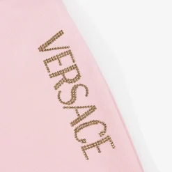 Junior Girls Pink Cotton Flared Joggers