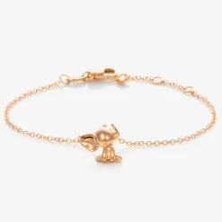 18kt Rose Gold Diamond Elephant Bracelet