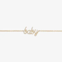 18kt Yellow Gold Diamond Baby Bracelet