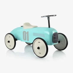 Light Blue Ride-On Vintage Car (76cm)