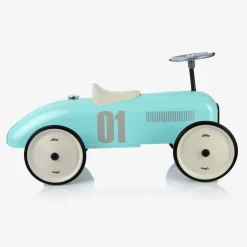 Light Blue Ride-On Vintage Car (76cm)