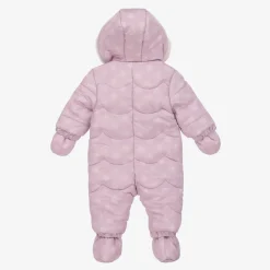 Lilac Purple Padded Baby Snowsuit