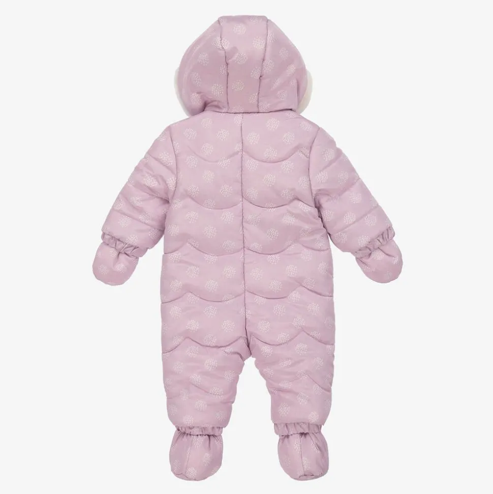 Lilac Purple Padded Baby Snowsuit