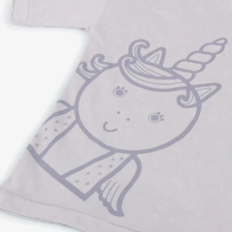 Lilac Unicorn Organic Cotton T-Shirt