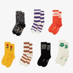 Multicolour Organic Cotton Socks (7 Pack)