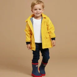 Navy Blue & Red Rain Boots