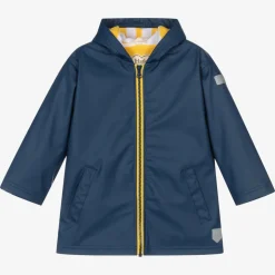 Navy Blue & Yellow Raincoat