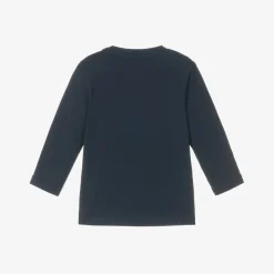 Navy Blue Cotton Christmas Baby Top