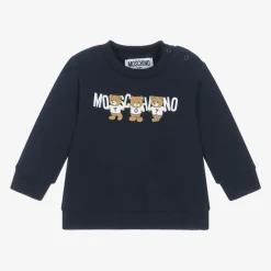 Navy Blue Cotton Teddy Bear Sweatshirt