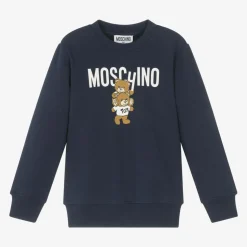 Navy Blue Cotton Teddy Bear Sweatshirt