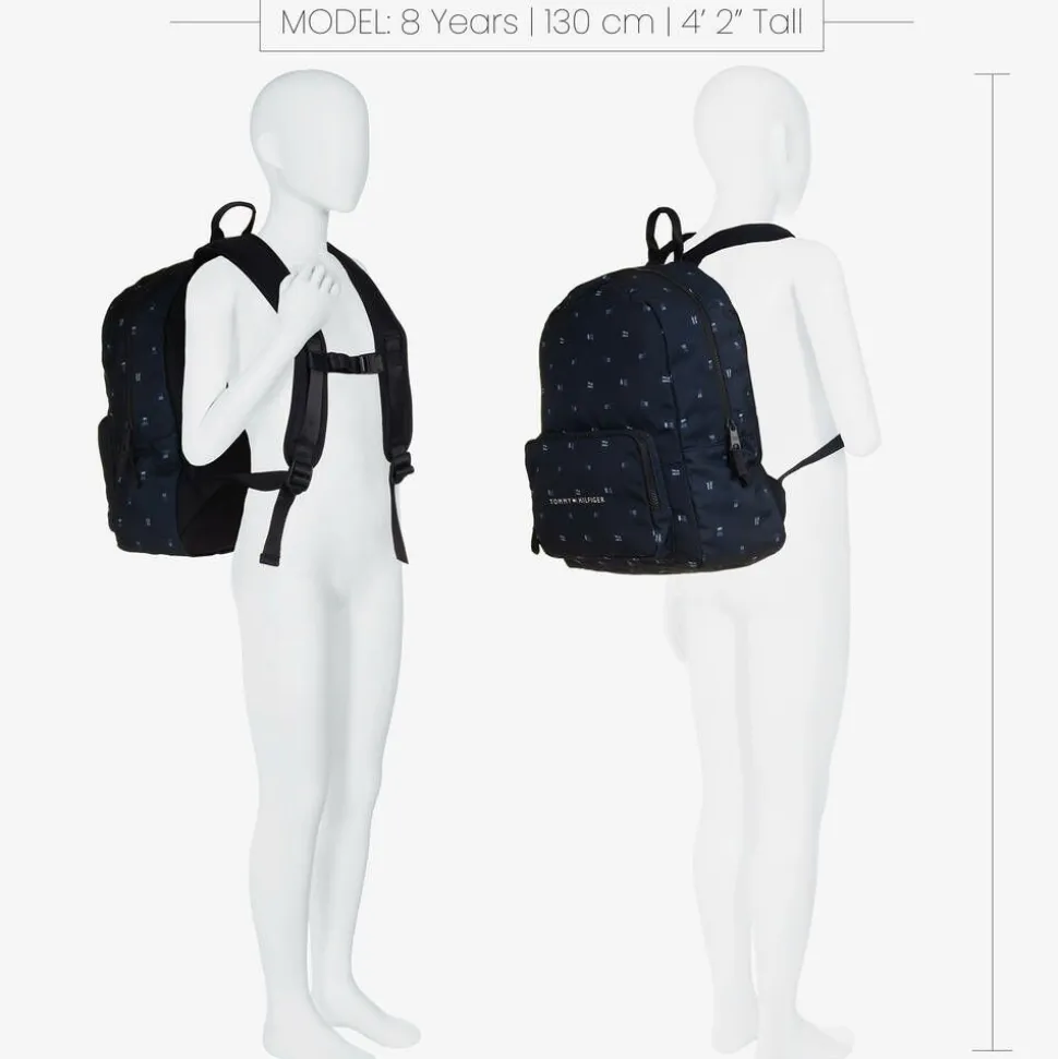 Navy Blue Flags Canvas Backpack (40cm)