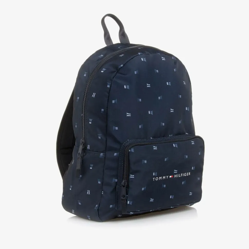 Navy Blue Flags Canvas Backpack (40cm)