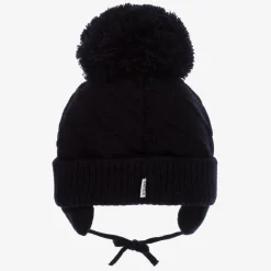 Navy Blue Jim Giant Pom-Pom Hat