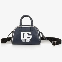 Navy Blue Leather DG Bag (20cm)
