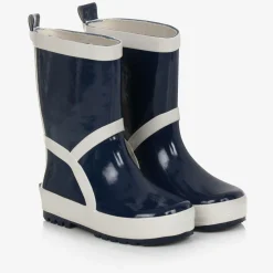 Navy Blue Reflective Rain Boots