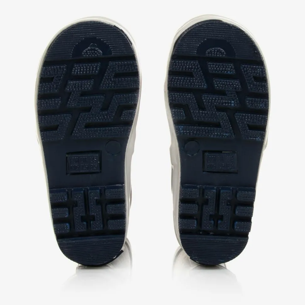 Navy Blue Reflective Rain Boots