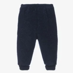 Navy Blue Thermal Wool Joggers