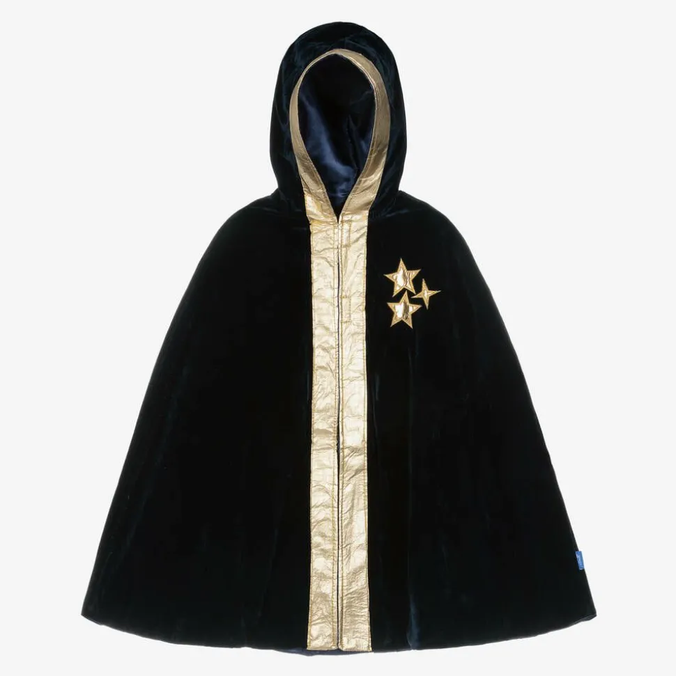 Navy Blue Velour Wizard Cape