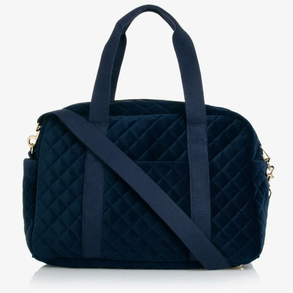 Navy Blue Velvet Changing Bag (45cm)