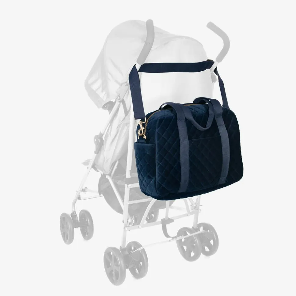 Navy Blue Velvet Changing Bag (45cm)