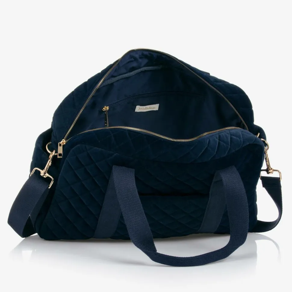 Navy Blue Velvet Changing Bag (45cm)