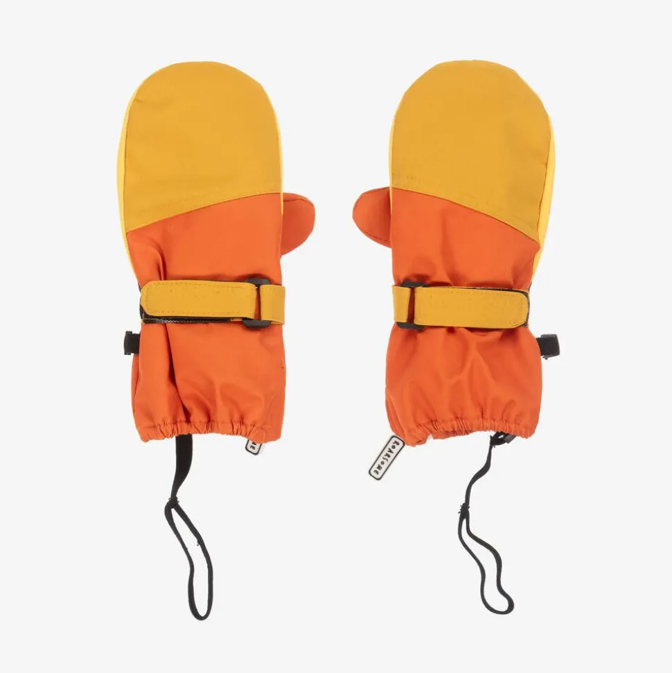 Orange & Yellow Ski Mittens