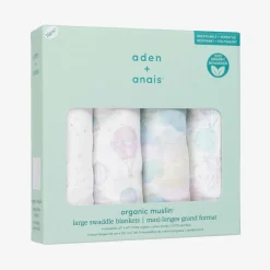 Organic Cotton Muslin Swaddles (4 Pack)