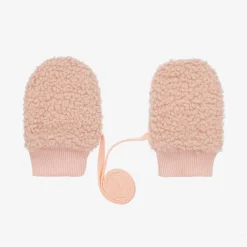 Pale Pink Bouclé Mittens