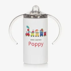 Personalised Christmas Train Sippy Cup (16cm)