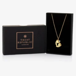 Personalised 18ct Gold Plated Baby Feet Necklace (45cm)