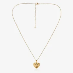 Personalised Gold Plated Guardian Angel Necklace (45cm)