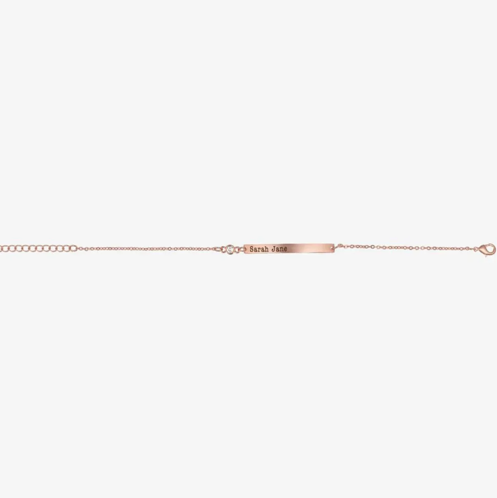 Personalised Rose Gold Swarovski Bracelet (21cm)