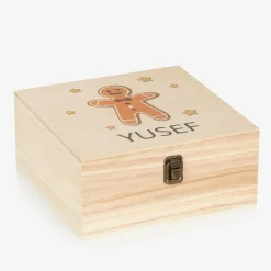 Personalised Wooden Gingerbread Man Box (24cm)