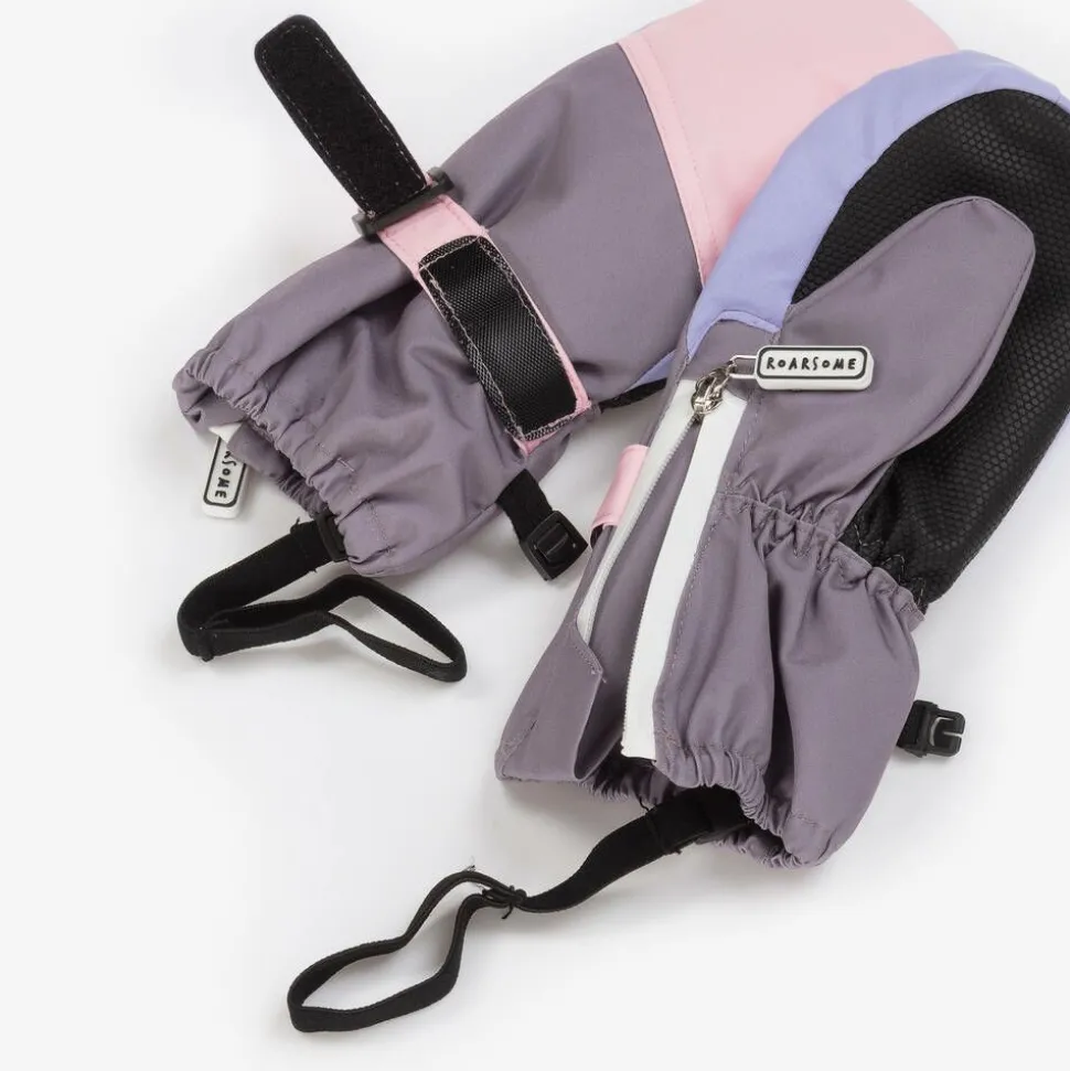 Pink & Purple Ski Mittens