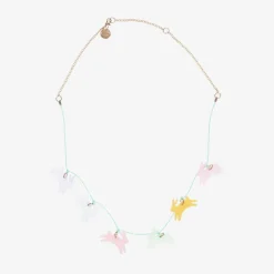 Pink & Green Bunny Necklace (58cm)