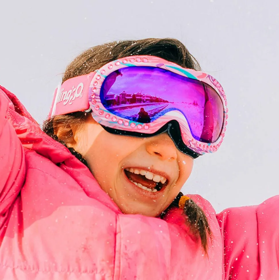 Pink & Purple Ski Goggles