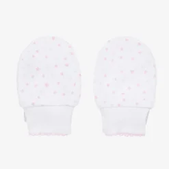 Pink & White Baby Sheep Scratch Mittens
