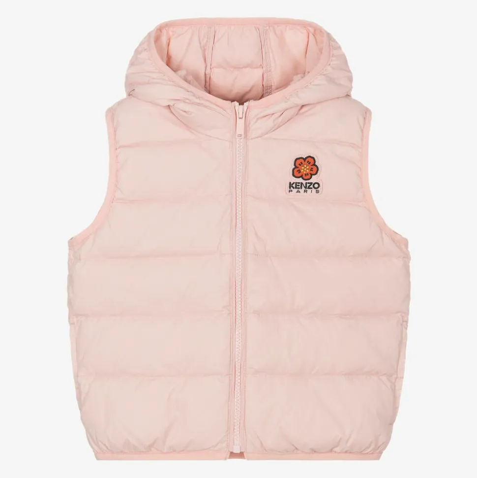 Pink Boke Flower Down Gilet