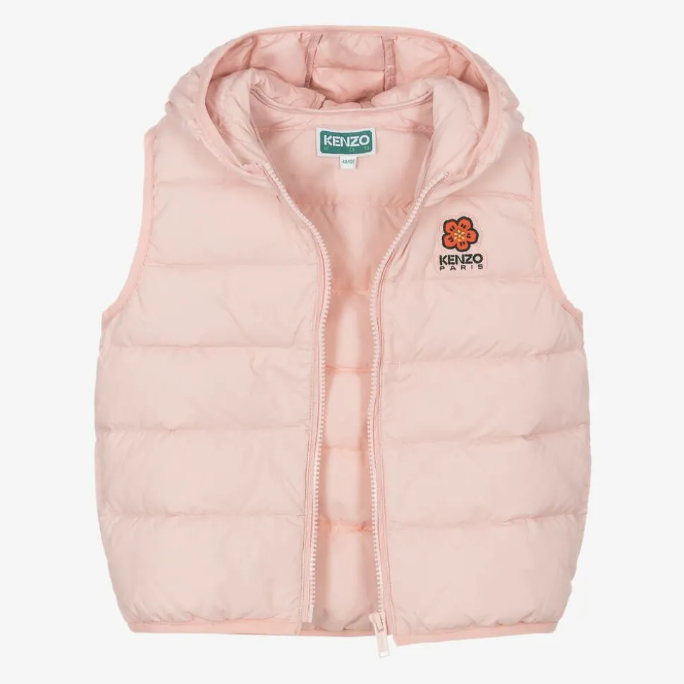 Pink Boke Flower Down Gilet
