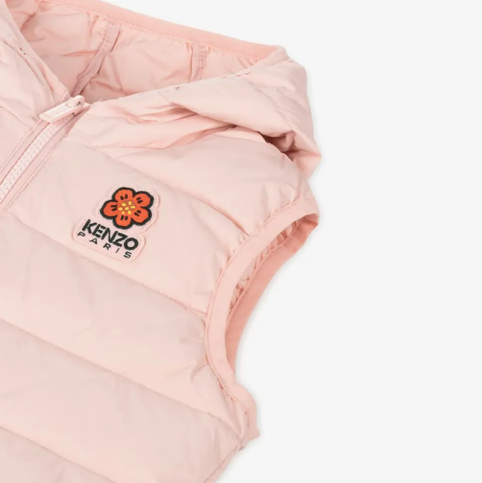 Pink Boke Flower Down Gilet